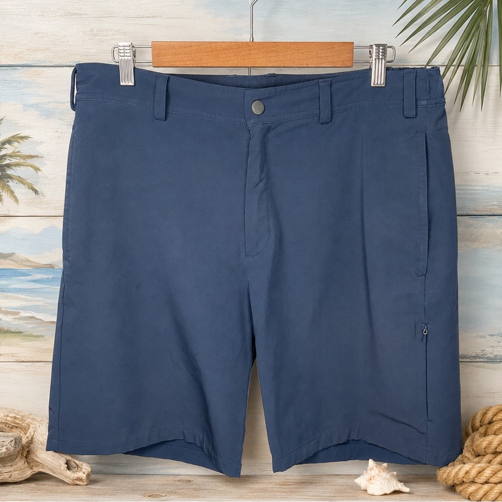 Mack Weldon Active Stretch Golf Shorts Men’s Large Blue Hybrid 5-Pocket